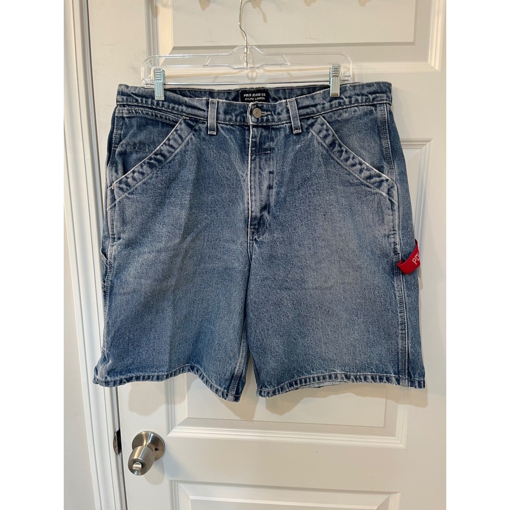 VTG Polo Jeans Co Ralph Lauren Mens 36 Carpenter Shorts Denim Baggy Y2K Jorts